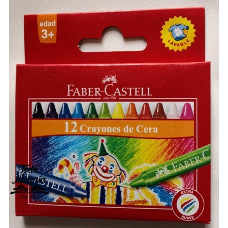 Pinturitas Crayones de cera  Faber Castell x 12