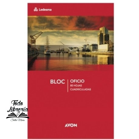 Block Avon oficio perforado cuadriculado, rayado, liso x 80 hojas