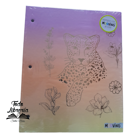 Carpeta Nº 3 cartoné MOOVING - GATO HOLOGRAFICO
