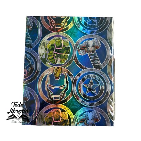 Carpeta Nº 3 cartoné holográfico AVENGERS