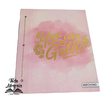 Carpeta Nº 3 cartoné MOOVING -YOU ARE GOLD