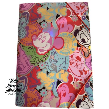 Carpeta 3 solapas con elástico MOOVING MINNIE MOUSE