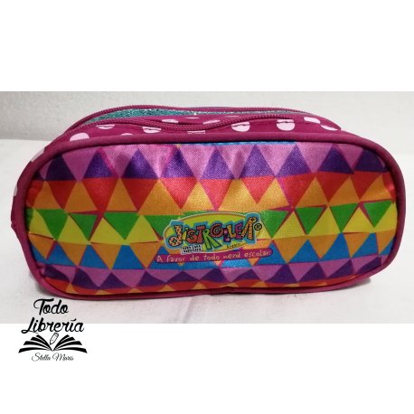 Cartuchera Footy Amiguis doble cierre 