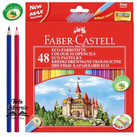 Pinturitas Faber Castell ecolápices X 48 Colores (estuche cartón)