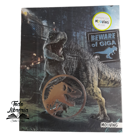Carpeta Nº 3 cartoné MOOVING  JURASIC WORLD