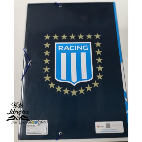 Carpeta 3 solapas con elástico Racing