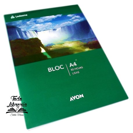 Block Avon A4 perforado cuadriculado,rayado,liso  x 80 hojas