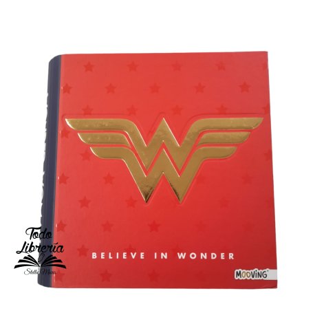 Carpeta MOOVING  3 anillos redondos 40 mm cartoné WONDER WOMAN