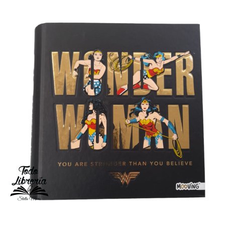 Carpeta MOOVING 3 anillos redondos 40 mm cartoné WONDER WOMAN