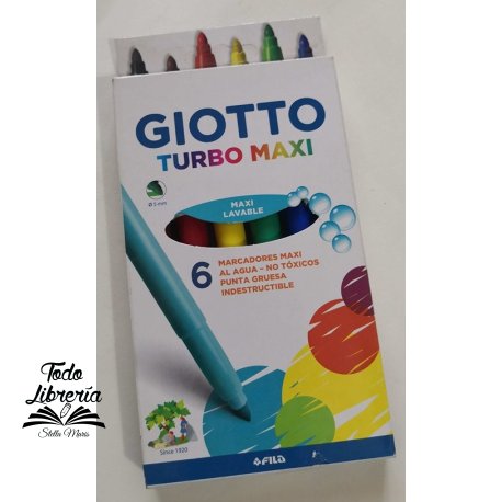 Marcador Giotto turbo maxi escolar x 6 colores