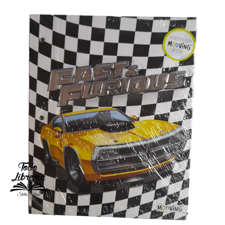 Carpeta Nº 3 cartoné MOOVING - FAST & FURIUS