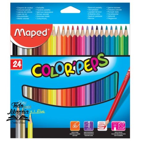 Pinturitas Maped Color Peps x 24 largos