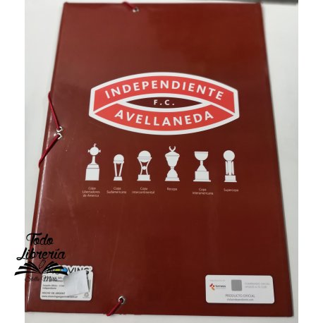 Carpeta 3 solapas con elástico Independiente