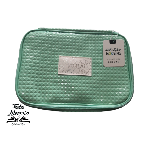 Cartuchera Trend Diamond,COLOR VERDE,1 cierre, 4 compartimentos