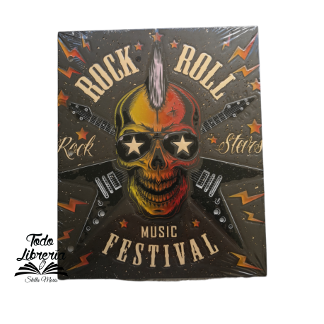 Carpeta Nº 3 cartoné ROCK CALAVERAS