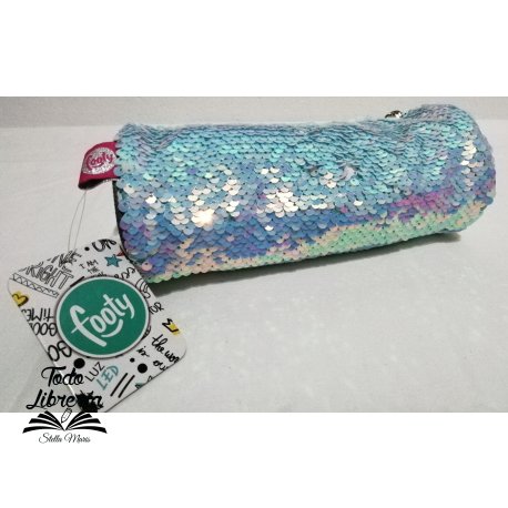 Cartuchera Footy 1 cierre CORONITA  lentejuelas