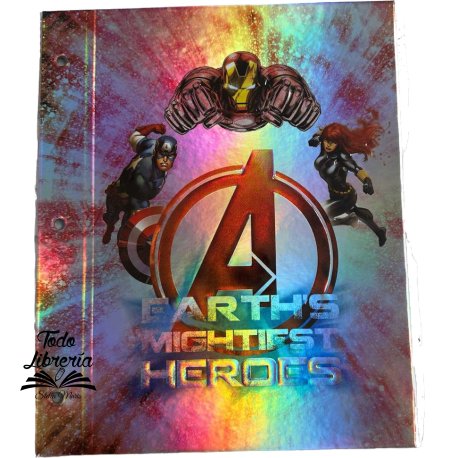 Carpeta Nº 3 cartoné holográfico AVENGERS