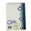 Block espiral Alfa A5 80 hojas cuadriculado, rayado, liso
