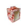 CAJA PAN DULCE DE 1/2 Medidas 15*15*17 Modelo Corazón Rojo