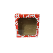 Caja Mini Torta 20*20*10 -X10 Unid.-MODELO CORAZON ROJO