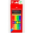 Lapices de colores Faber-castell ecolapiz x10 largos neon