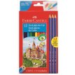 Lápices Faber Castell X 24 Colores (estuche cartón)mas 3 lápices de grafito de regalo
