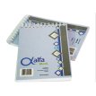 Block espiral Alfa A5 80 hojas cuadriculado, rayado, liso